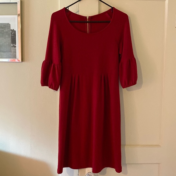 Maroon Knit Dress - Picture 1 of 8